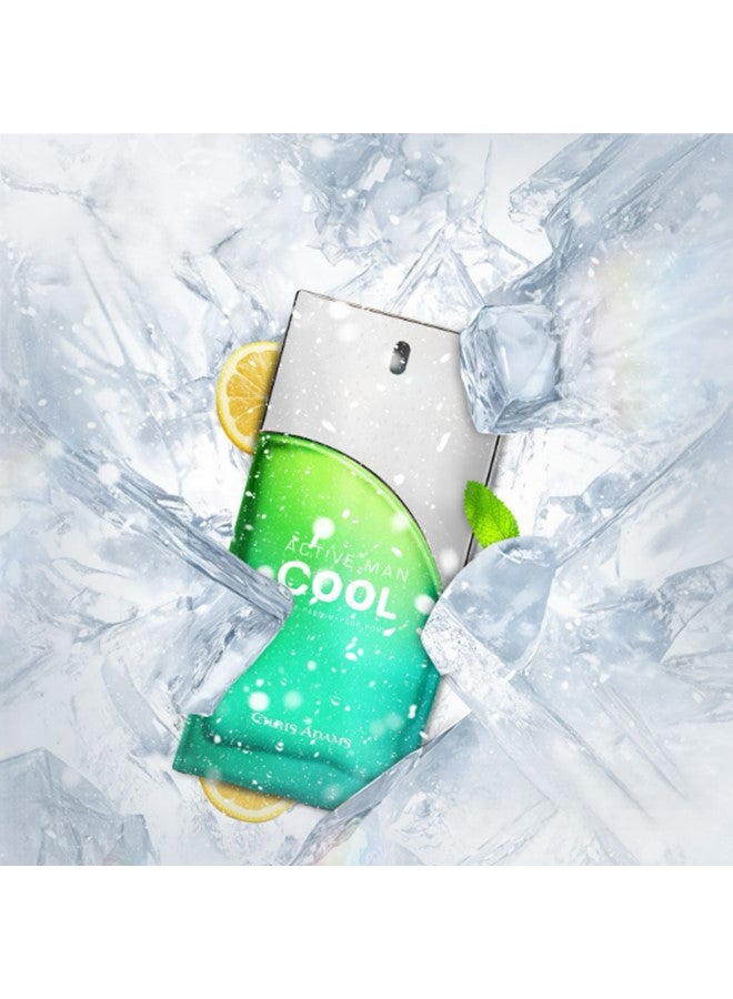 chris adams 2 Pcs Chris Adams Active Man Cool Eau De Parfum 100ML Long-Lasting Fresh and Masculine Fragrance for Everyday Confidence - Image 4